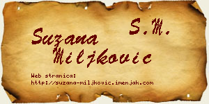 Suzana Miljković vizit kartica